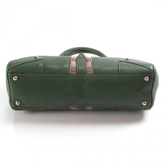 Gucci Leather Medium Bardot Green 6 of 12