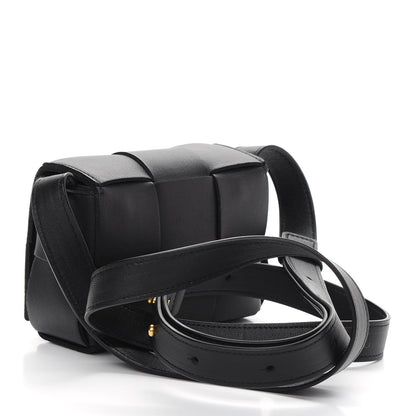 Bottega Veneta Lambskin Maxi Intrecciato Extra Mini Cassette Crossbody Bag Black 3 of 8