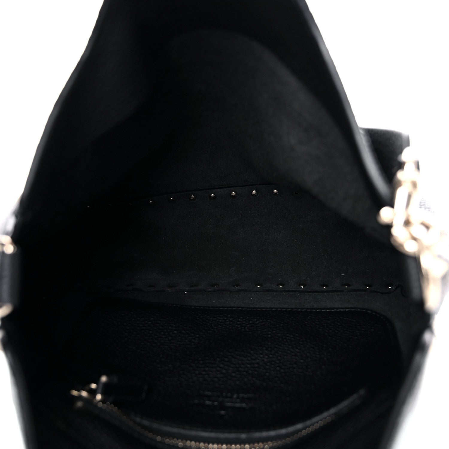 Valentino Garavani Pebbled Calfskin Large Rockstud Flip-Lock Messenger Bag Black 5 of 8