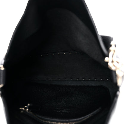 Valentino Garavani Pebbled Calfskin Large Rockstud Flip-Lock Messenger Bag Black 5 of 8