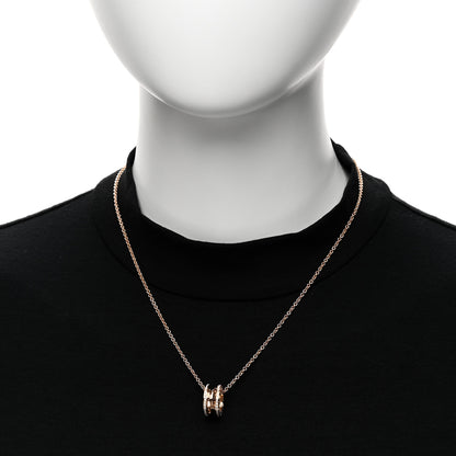 Bulgari 18K Rose Gold Diamond B.Zero1 Open Legends Pendant Necklace 2 of 7