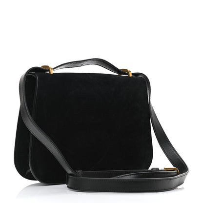 Saint Laurent Suede Small Spontini Saddle Bag Black 3 of 10