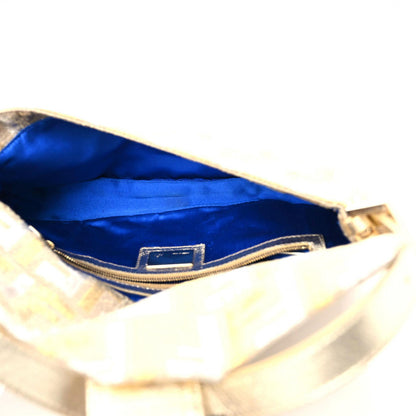 Fendi Metallic Lurex Zucca Baguette Gold Silver 8 of 11