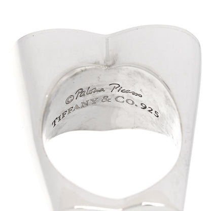 Tiffany Sterling Silver Paloma Picasso Double Modern Heart Ring 52 6 5 of 5