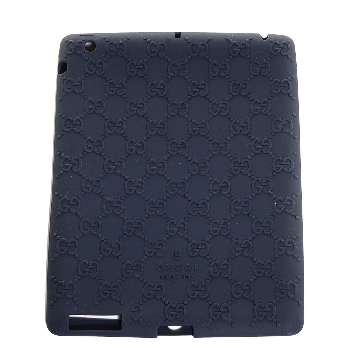 Rubber Guccissima iPad Case Navy