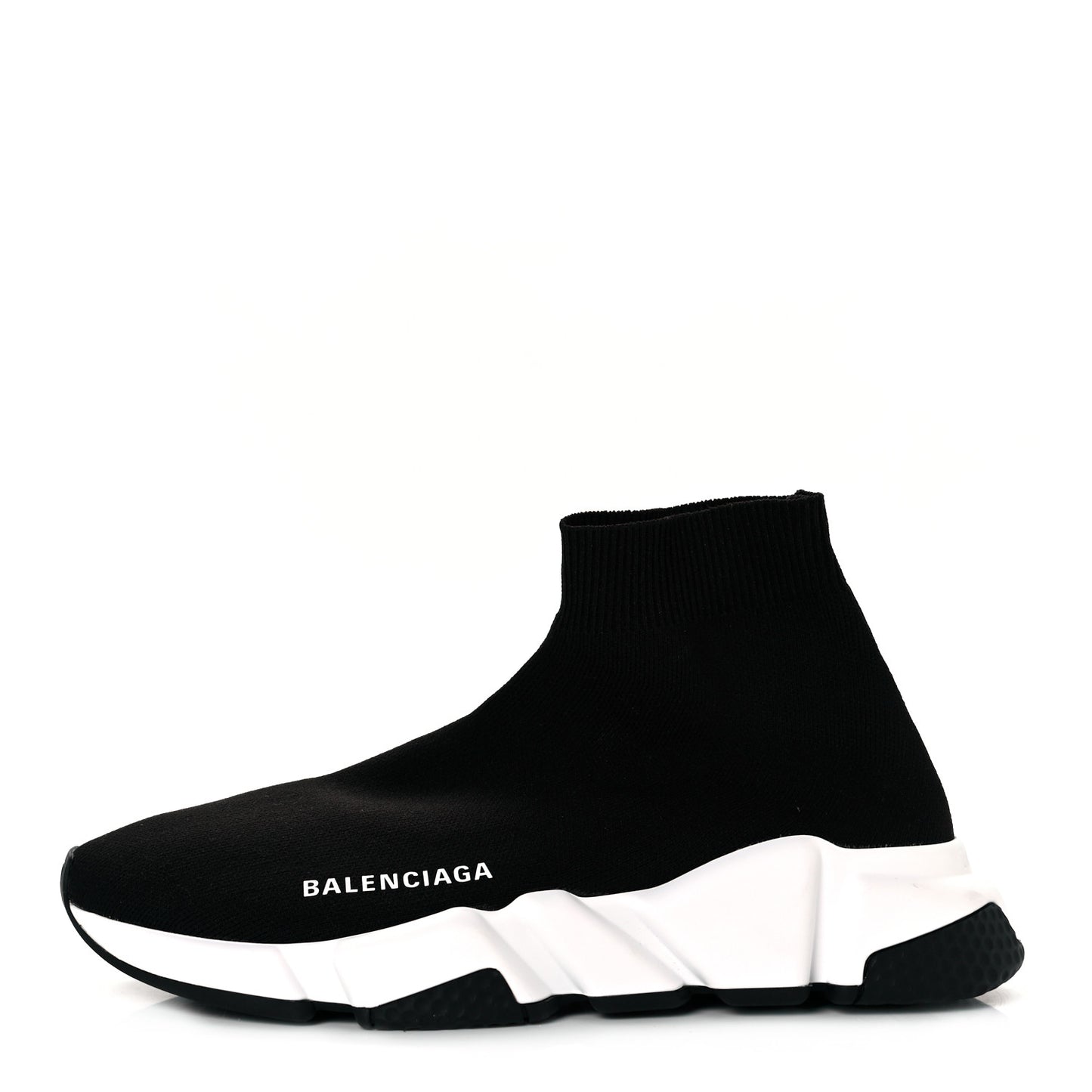 Neoprene Knit Womens Speed Sneakers 37 Black White