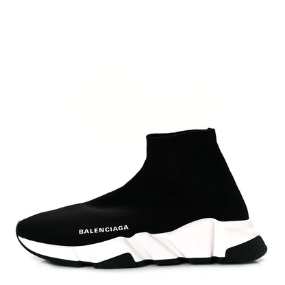 Balenciaga Neoprene Knit Womens Speed Sneakers 37 Black White 1 of 7