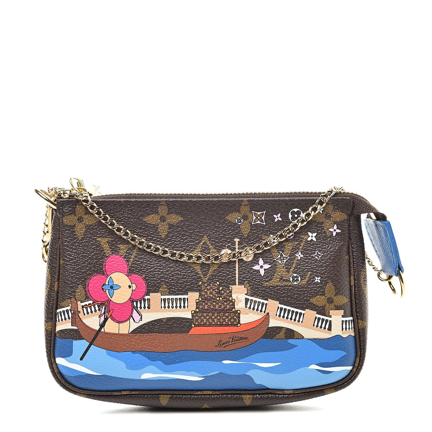 Monogram 2019 Christmas Animation Mini Venice Pochette Accessories Blue