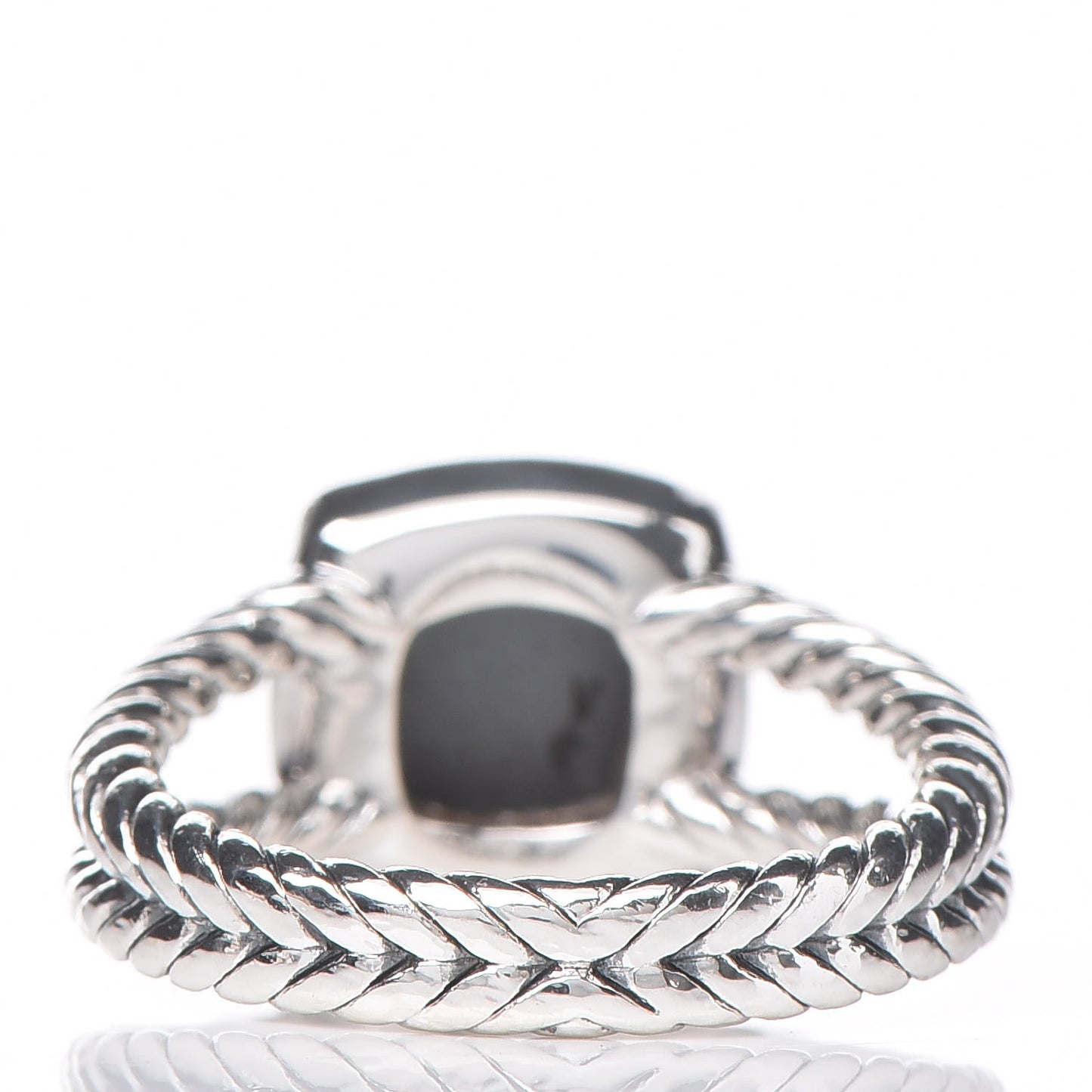 Sterling Silver Diamond Black Orchid 7mm Petite Albion Ring 55 7.25