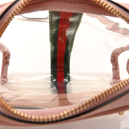 Gucci Vinyl Web Mini Ophidia Transparent Shoulder Bag Perfect Pink 13 of 28