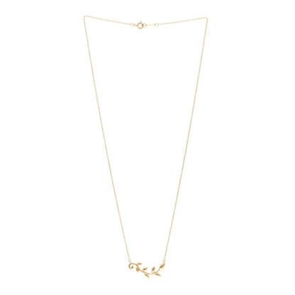 Tiffany 18K Yellow Gold Paloma Picasso Olive Leaf Vine Pendant Necklace 3 of 4