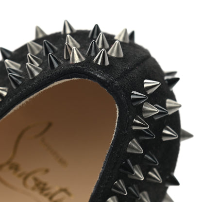 Christian Louboutin Veau Velours Studded Escarpic 100 Pumps 38 Black 8 of 9