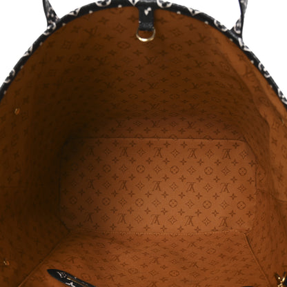 Louis Vuitton Monogram Giant Crafty Neverfull MM Creme Caramel 6 of 11