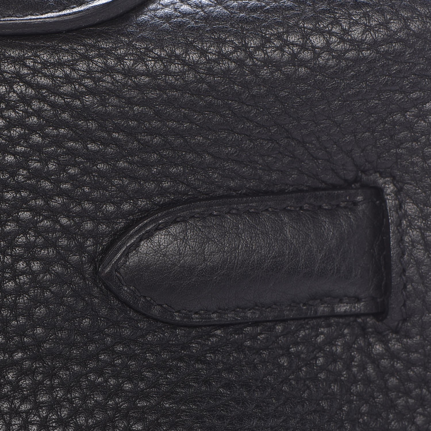 Hermes Taurillon Clemence Shoulder Kelly 40 Black 8 of 33