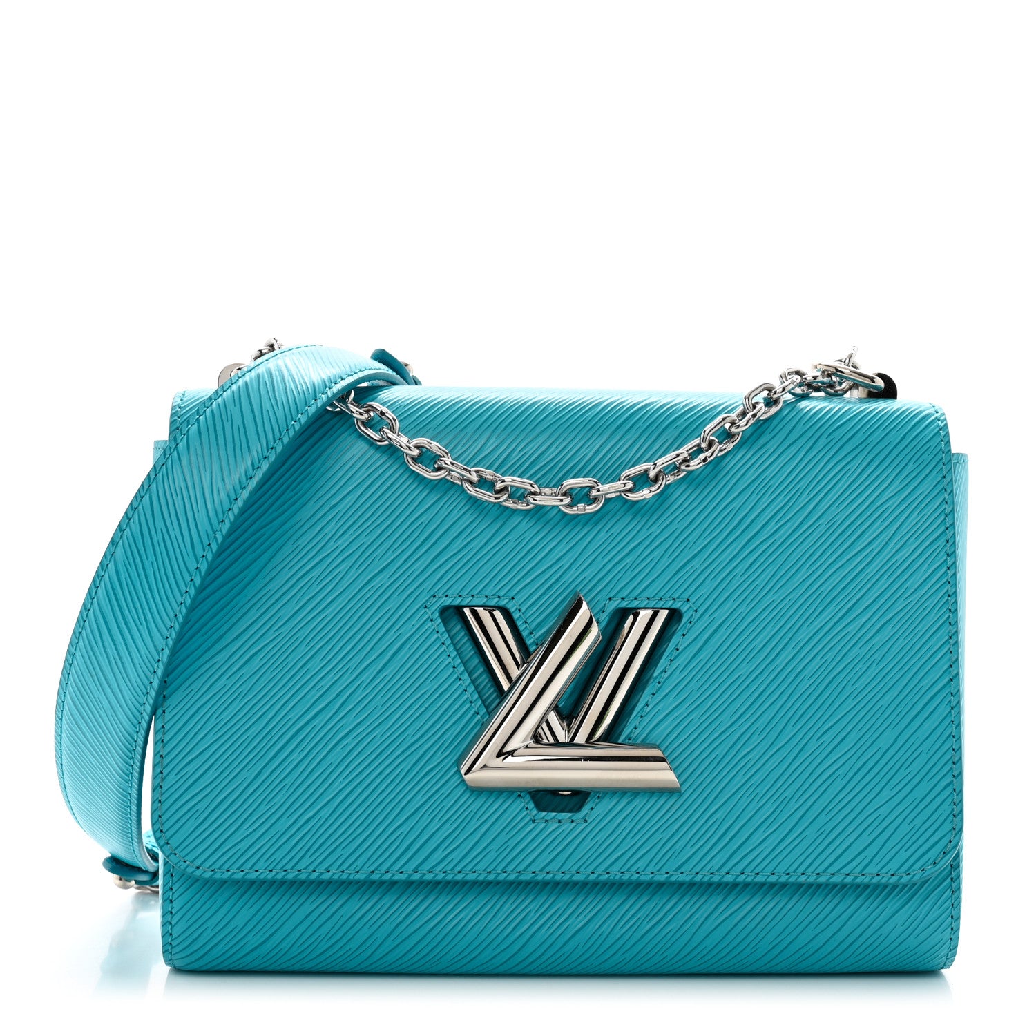 Louis Vuitton Epi Twist Shoulder Bag MM Turquoise 1 of 10