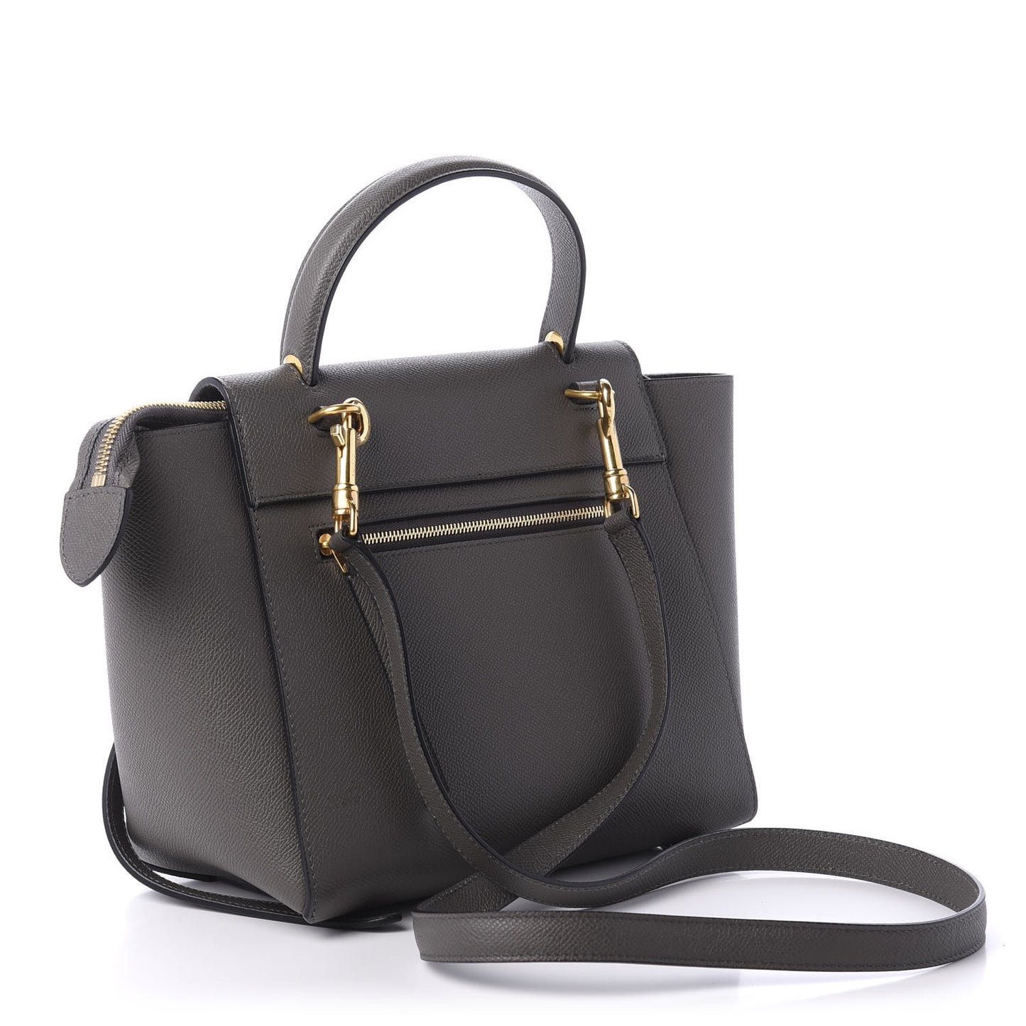 Baby Grained Calfskin Micro Belt Bag Grey