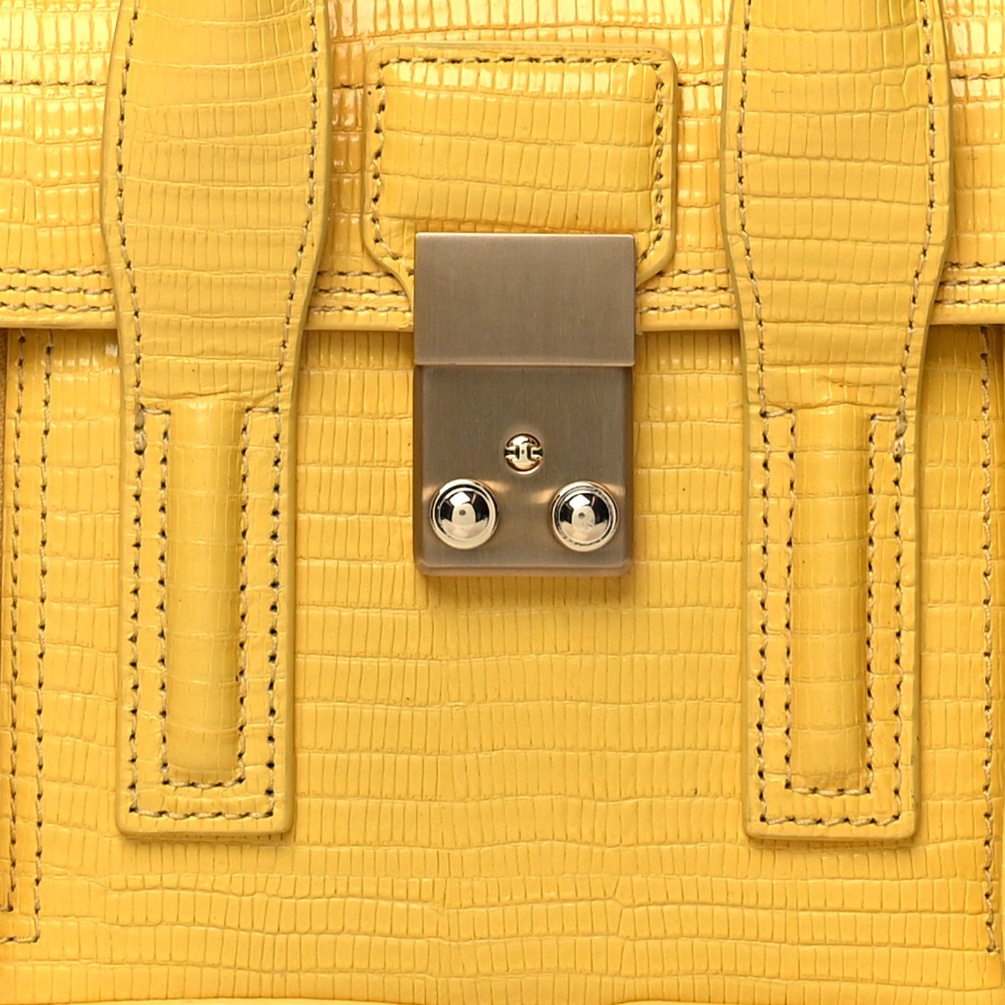 Lizard Embossed Calfskin Mini Pashli Satchel Sunshine