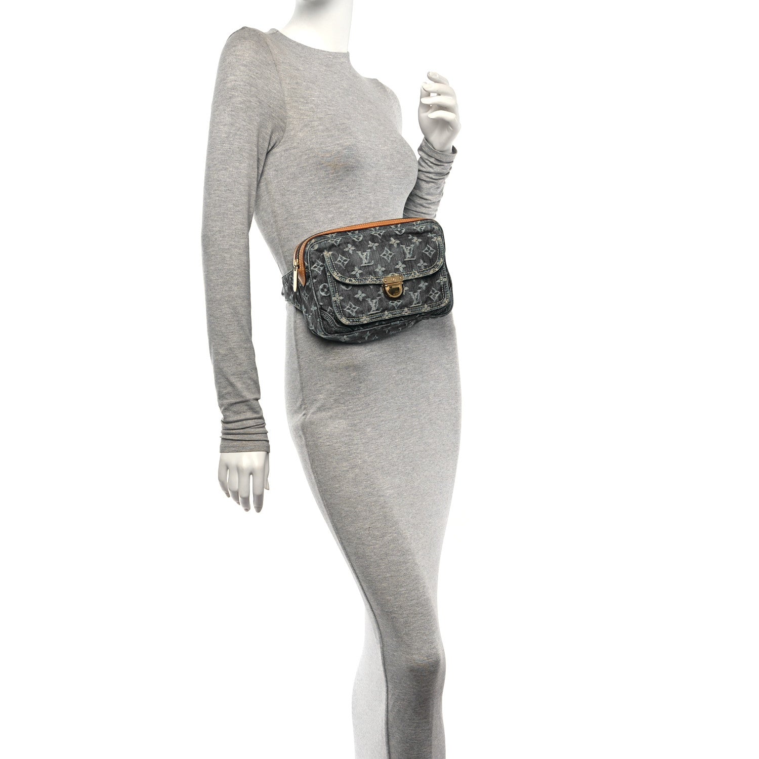 Louis Vuitton Monogram Denim Bum Bag Blue 2 of 9