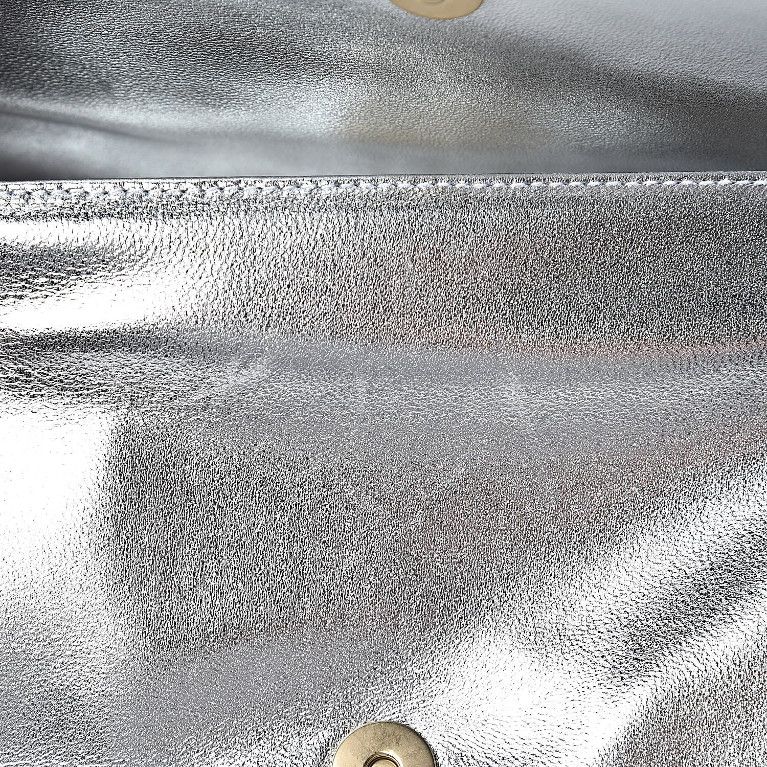 Chanel Metallic Lambskin Chain Clutch Silver 12 of 19