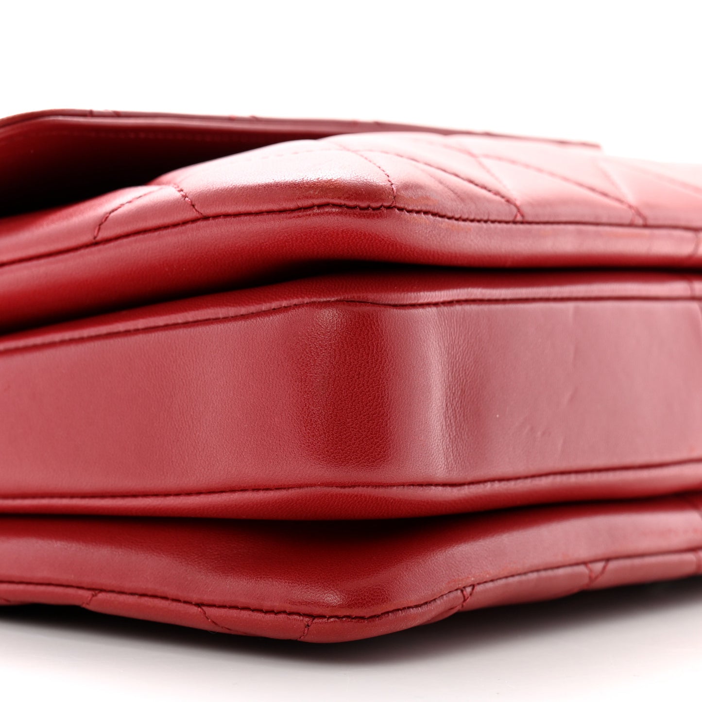 Lambskin Quilted Small Trendy CC Flap Dual Handle Bag Red