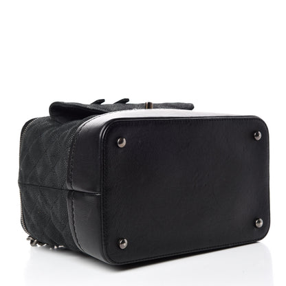 Chanel Iridescent Grained Calfskin Quilted Globe Trotter Vanity Case Black 4 of 12