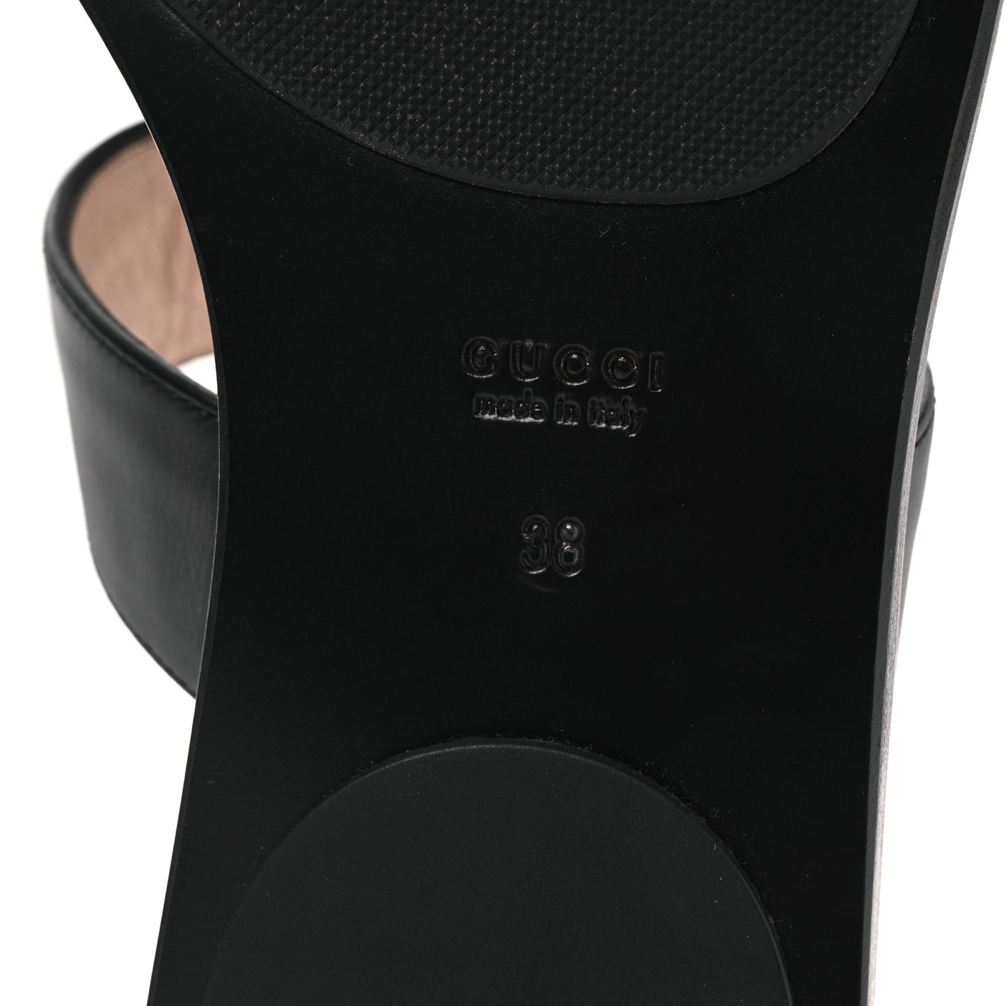 Calfskin GG Marmont Thong Sandals 38 Black