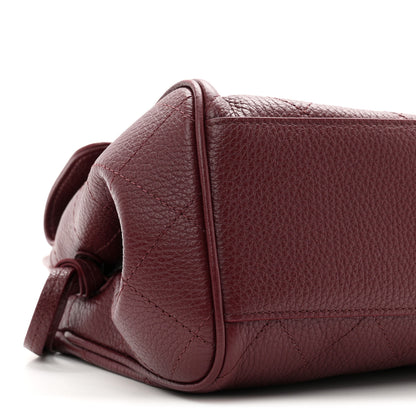 Chanel Grained Calfskin Stitched Urban Essentials Small Shopping Bag Burgundy 9 of 10