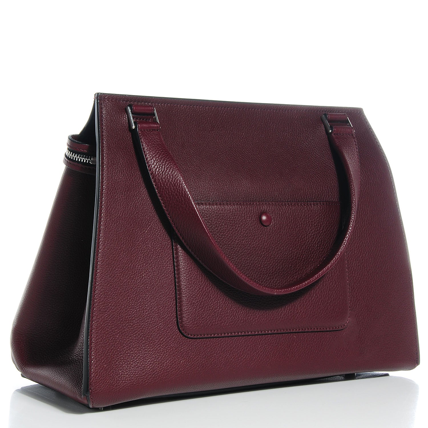 Celine Grained Calfskin Medium Edge Shoulder Bag Blood 3 of 9