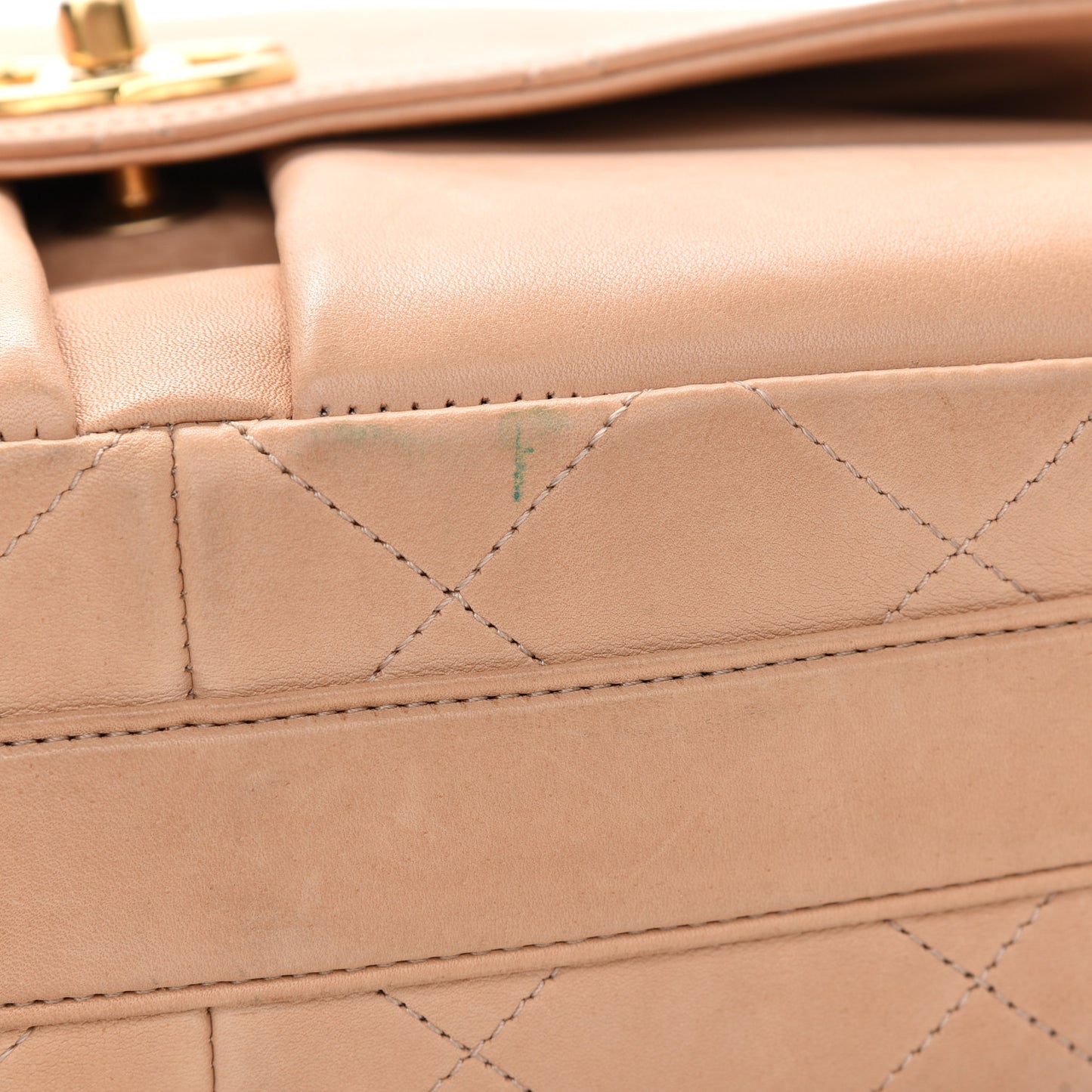 Calfskin Stitched Small Paris in Rome Messenger Beige