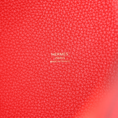 Hermes Taurillon Clemence Picotin Lock 22 MM Rouge Tomate 6 of 11