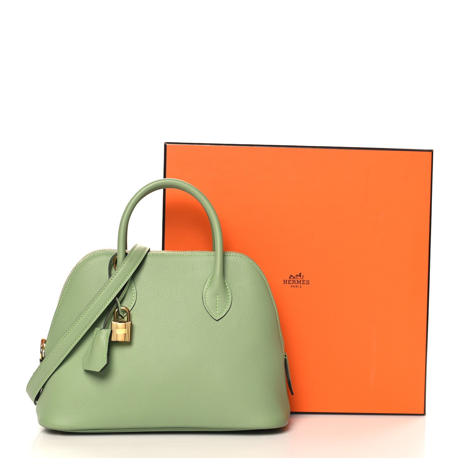 Hermes Evercolor 1923 Bolide 25 Vert  Criquet 11 of 11