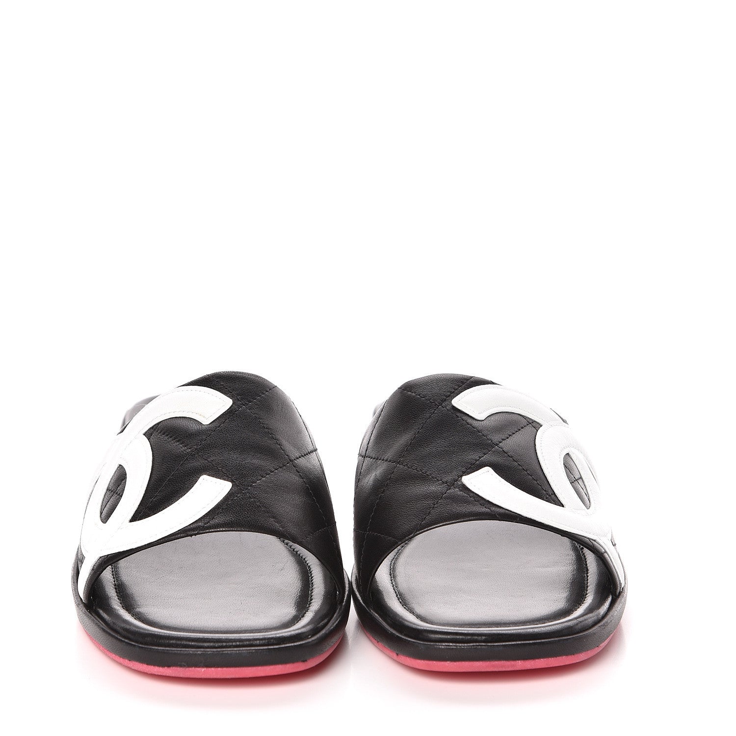 Chanel Calfskin Cambon CC Flat Slide Sandals 39 Black 2 of 9
