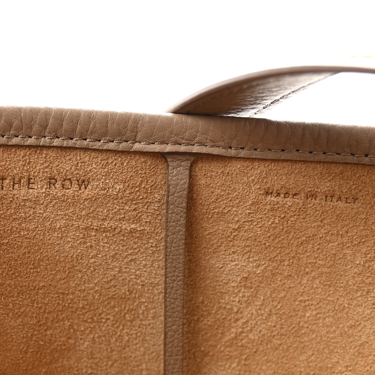 The Row Grained Calfskin Medium N/S Park Tote Dark Taupe 6 of 10