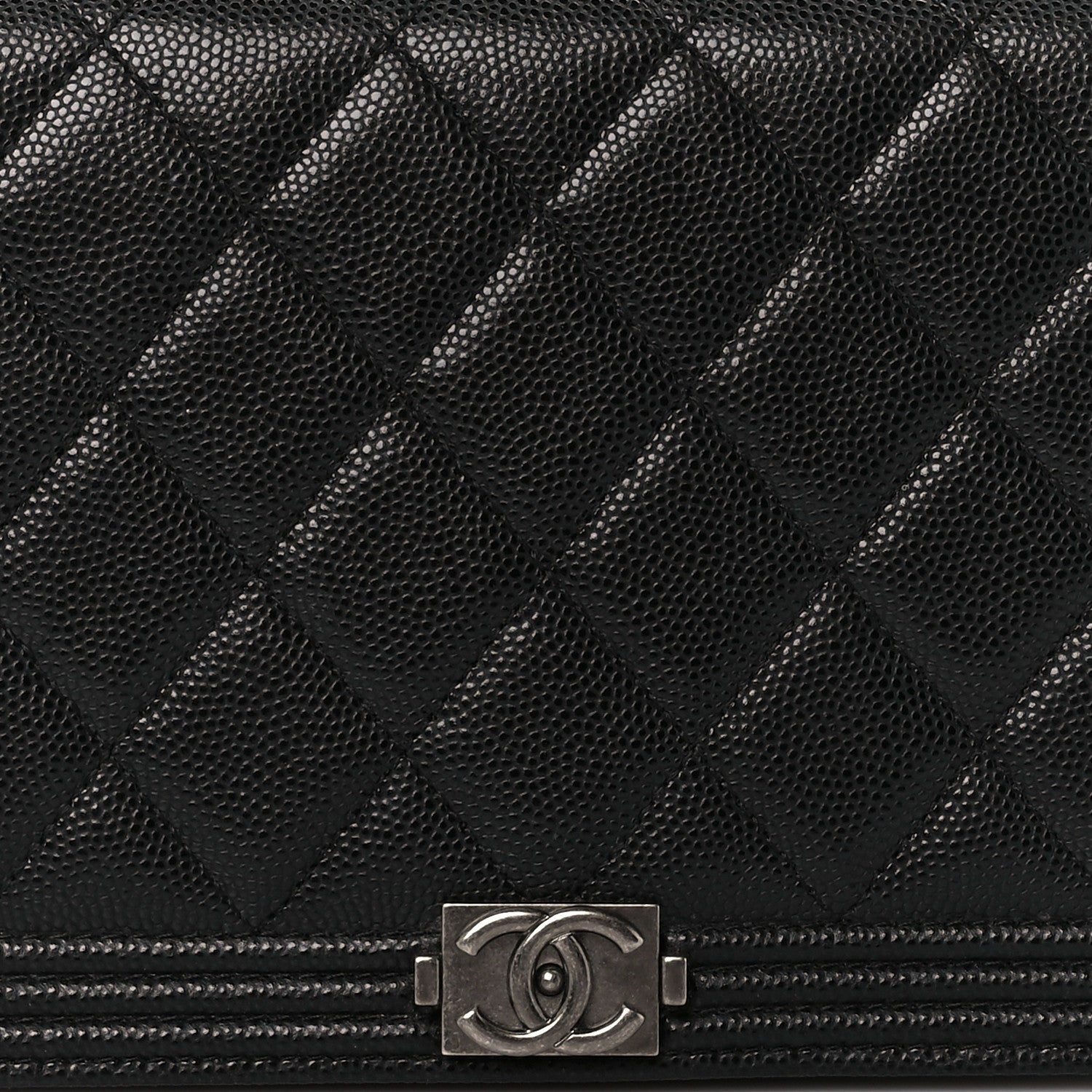 Chanel Caviar Quilted Boy Wallet On Chain WOC Black 10 of 13