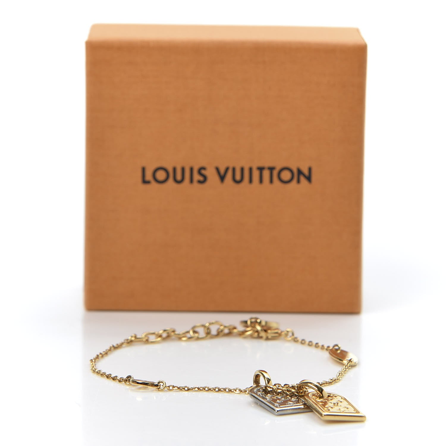 Louis Vuitton Brass Nanogram Bracelet Silver Gold 5 of 5