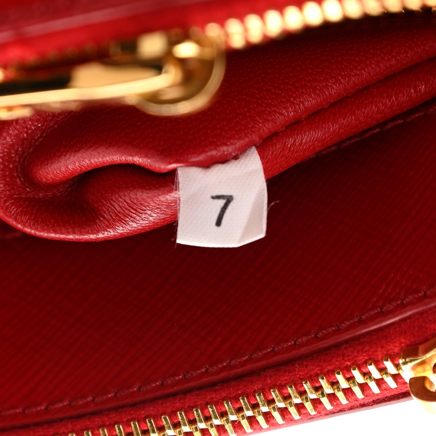 Saffiano Vernice Mini Double Zip Tote Rosso