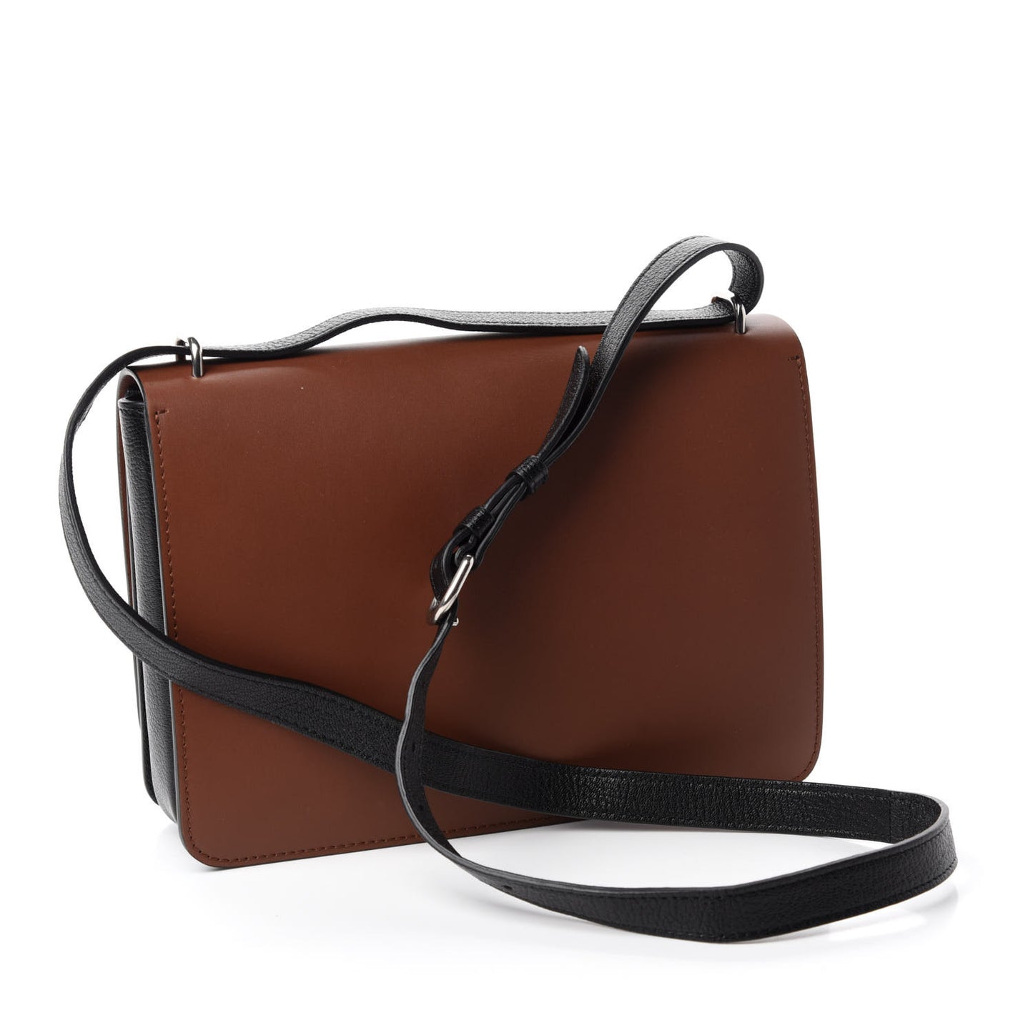 Goatskin Medium D-Ring Bag Tan Black