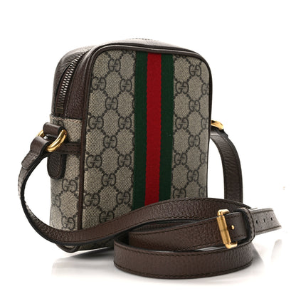 Gucci GG Supreme Monogram Web Mini Ophidia Messenger Brown 3 of 13