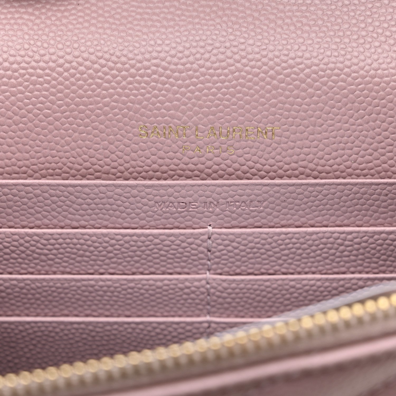 Saint Laurent Grain De Poudre Matelasse Chevron Monogram Envelope Chain Wallet Tender Pink 6 of 11