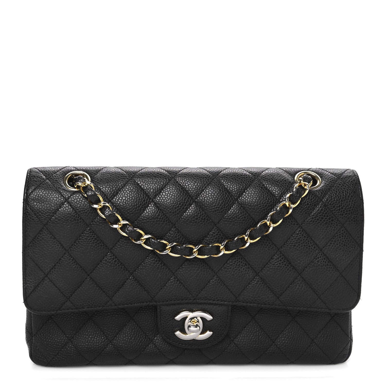 Chanel Caviar Quilted Medium Double Flap Black 1 of 13
