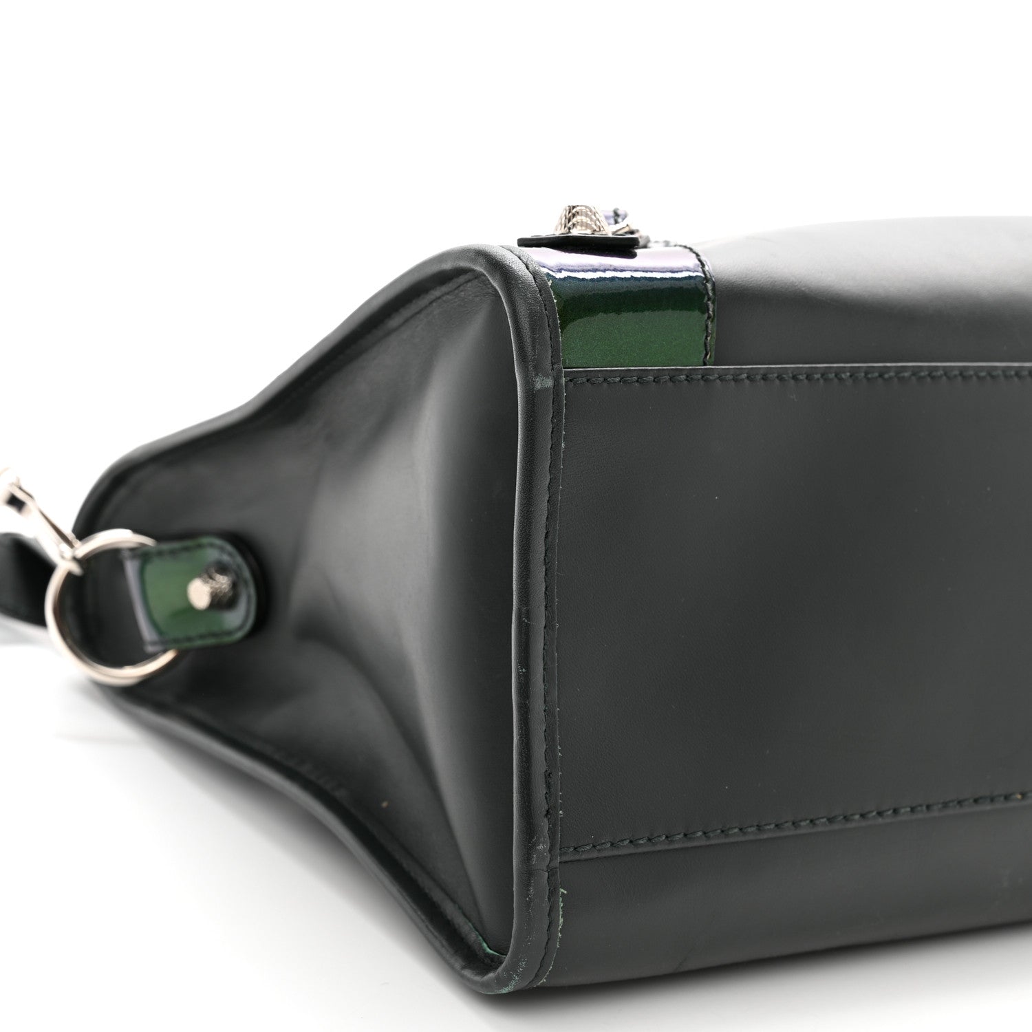 Balenciaga Smooth Calfskin Metallic Patent Giant 12 Silver Hardware City Vert Poker Fonce 9 of 15