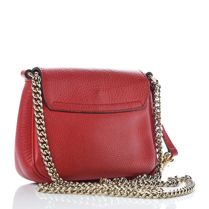 Gucci Pebbled Calfskin Small Soho Flap Crossbody Red 3 of 16