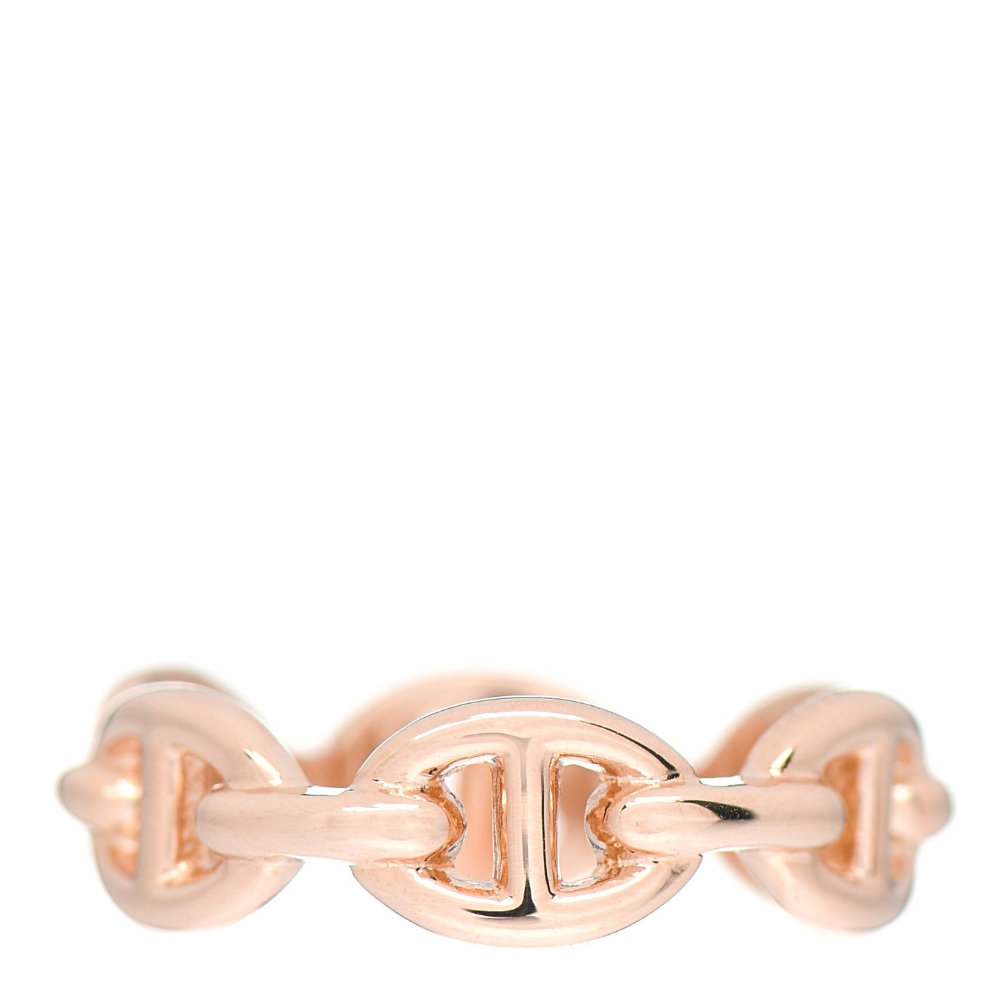 18K Rose Gold PM Chaine D'Ancre Enchainee Ring 52 6