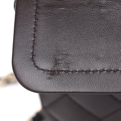 Chanel Lambskin Quilted Small Double Flap Dark Brown 5 of 8
