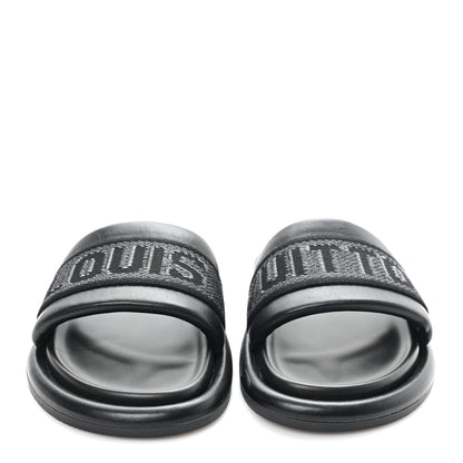 Louis Vuitton Logo Slide Sandals 39 Black 3 of 10