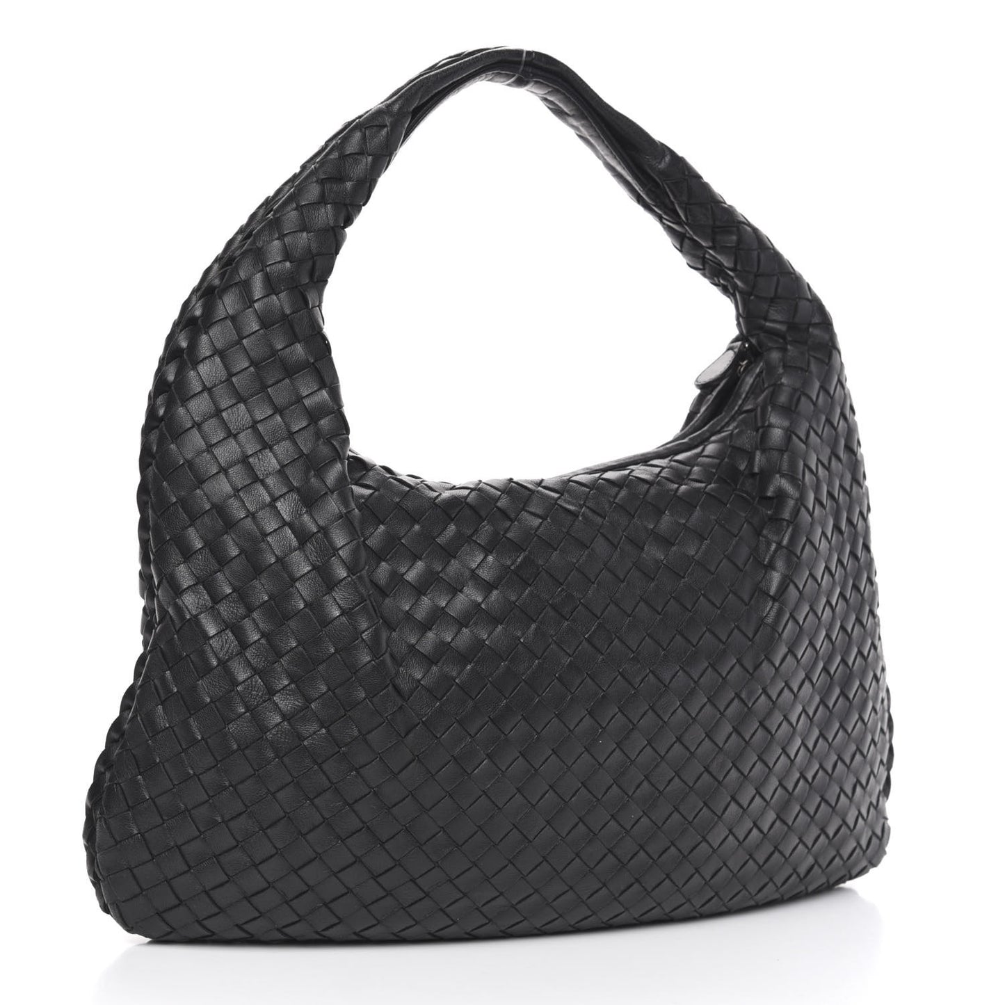 Nappa Intrecciato Large Veneta Hobo Black