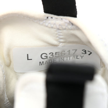 Chanel Velvet Calfskin Mixed Fibers CC Sneakers 37 Ivory Black 8 of 8