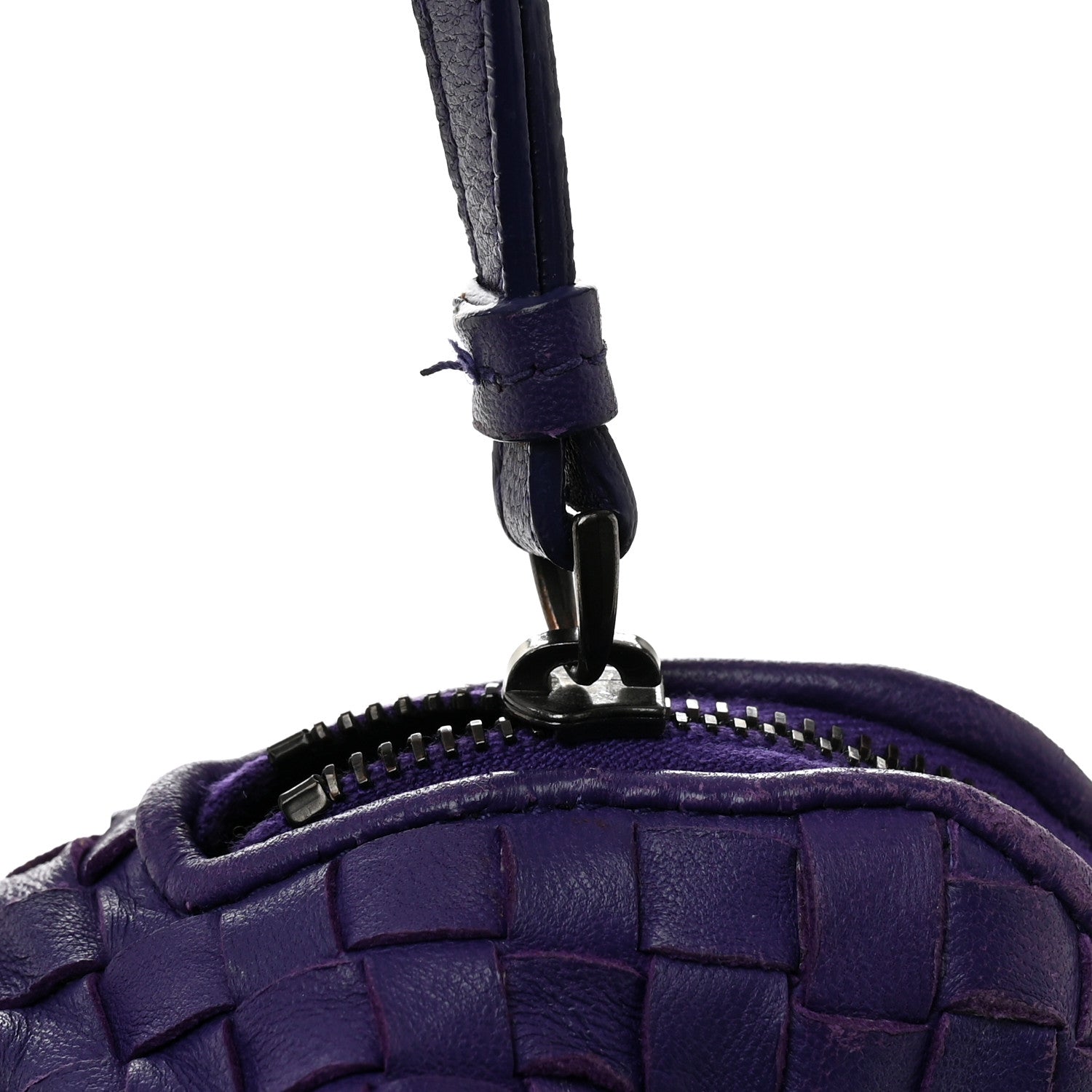 Bottega Veneta Nappa Intrecciato Cosmetic Wristlet Purple 7 of 7