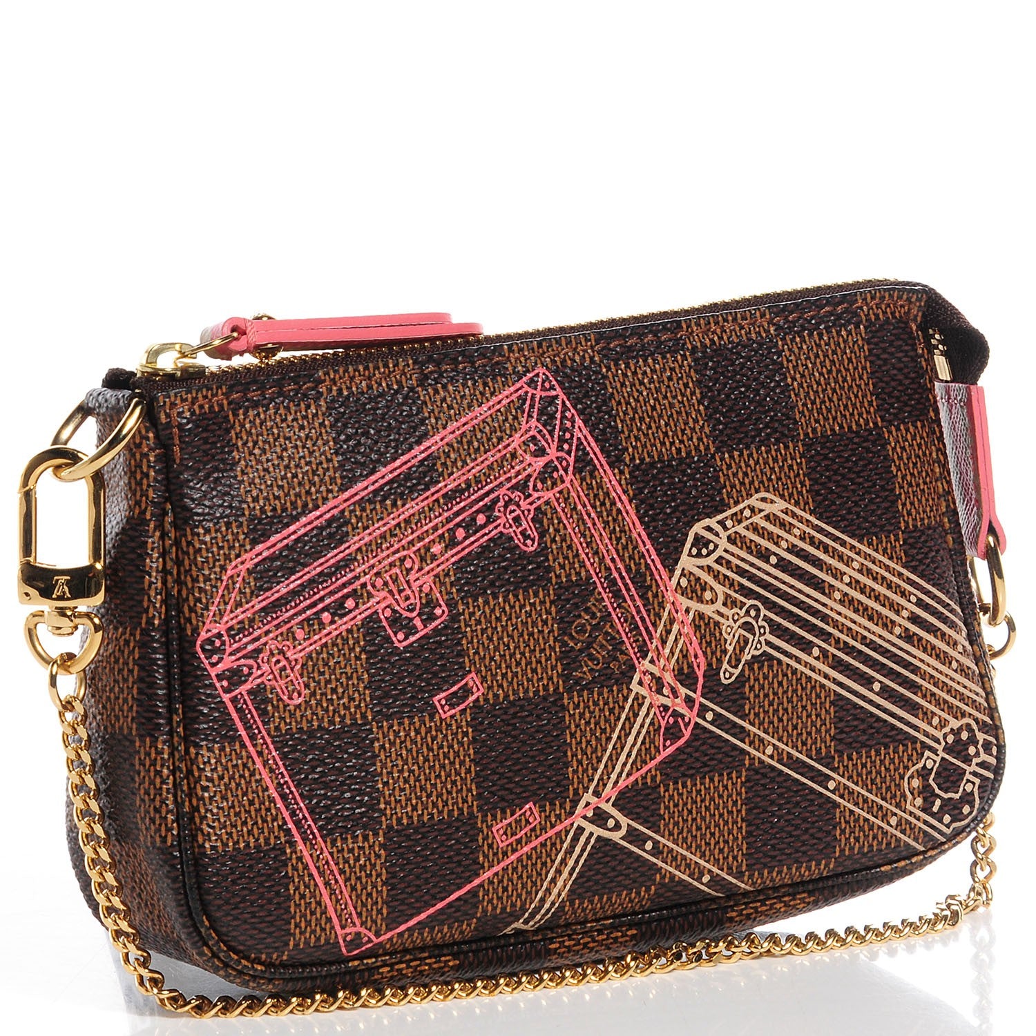 Louis Vuitton Damier Ebene 2014 Christmas Animation Mini Pochette Accessories 3 of 7