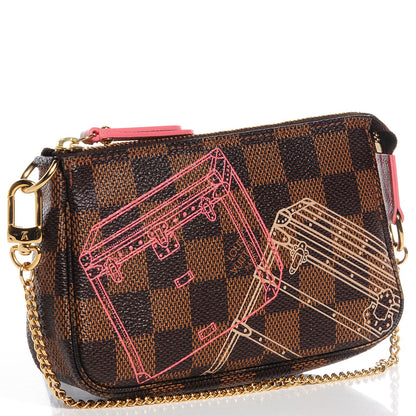 Louis Vuitton Damier Ebene 2014 Christmas Animation Mini Pochette Accessories 3 of 7